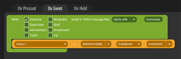 Parsing Command Chat Messages From Twitch In Touch Portal