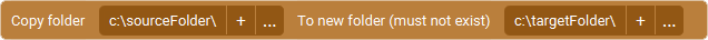 The Action 'Copy Folder' as visible in Touch Portal.