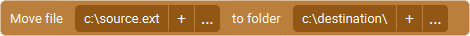 The Action 'Move File To Folder' as visible in Touch Portal.