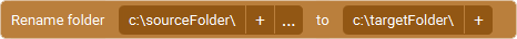 The Action 'Rename Folder' as visible in Touch Portal.