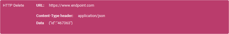 The Action 'Http Delete' as visible in Touch Portal.