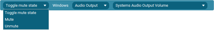 The Action 'Toggle Mute State Of Windows Audio Source' as visible in Touch Portal.
