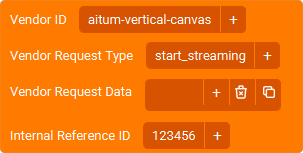 The Action 'Vendor Request' as visible in Touch Portal.