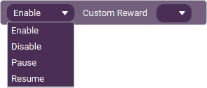 The Action 'Change Custom Reward State' as visible in Touch Portal.