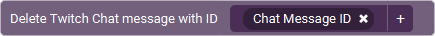 The Action 'Delete Chat Message' as visible in Touch Portal.