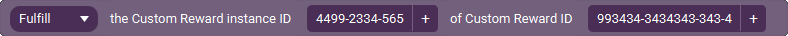 The Action 'Fulfill Or Cancel Custom Reward' as visible in Touch Portal.