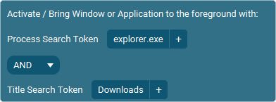 The Action 'Activate Application (foreground)' as visible in Touch Portal.