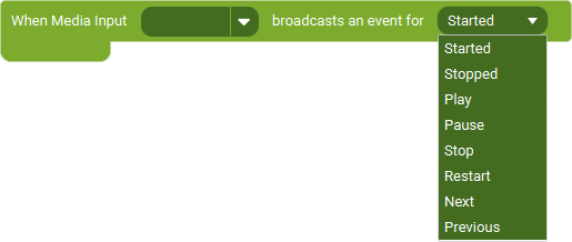 The Event 'On Media Playback Event' as visible in Touch Portal.