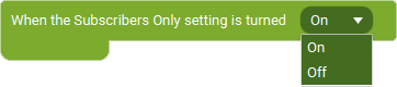 The Event 'When Subscribers Only Chat Changes' as visible in Touch Portal.