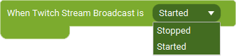 The Event 'When Stream Starts Or Stops' as visible in Touch Portal.